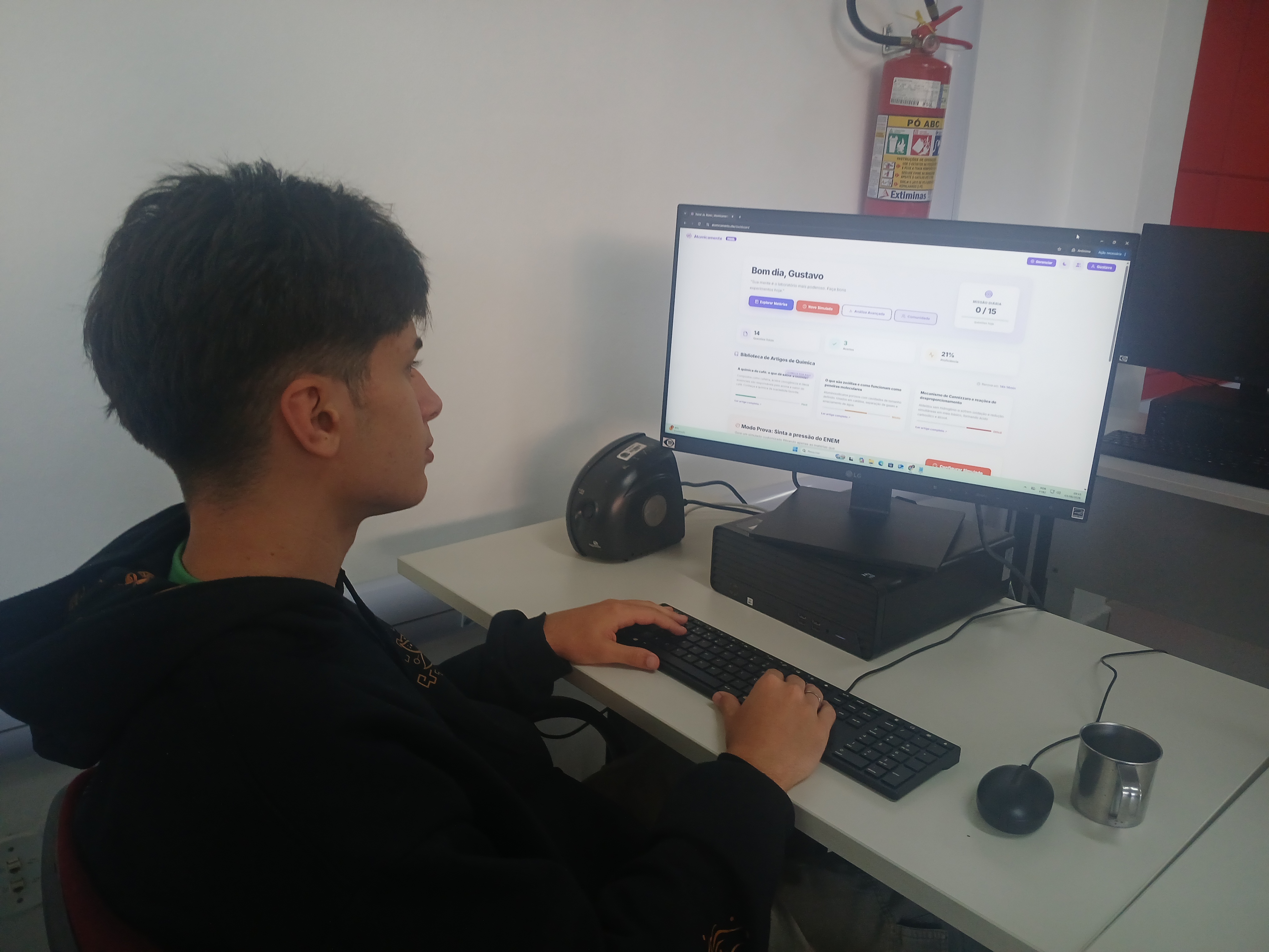 Nosso Dev. construindo o site